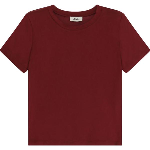 t-shirt Dixie rosso tinta unita