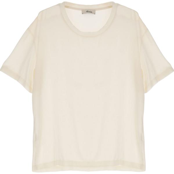 t-shirt Dixie bianco tinta unita