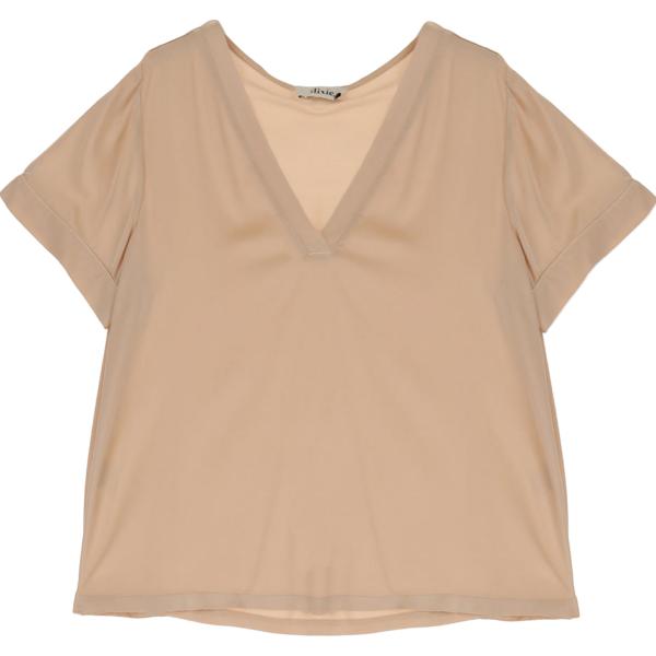 t-shirt Dixie marrone tinta unita