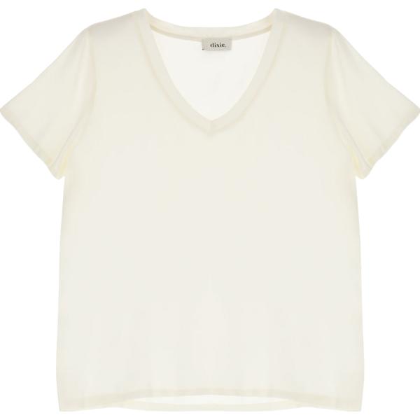 t-shirt Dixie bianco tinta unita