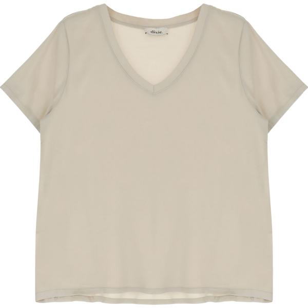 t-shirt Dixie grigio tinta unita