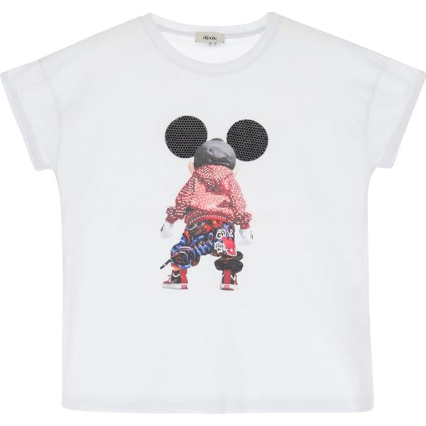 t-shirt Dixie bianco con stampe