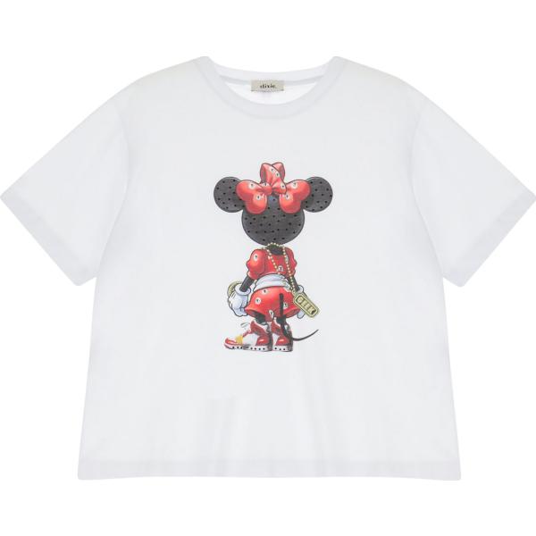t-shirt Dixie bianco con stampe