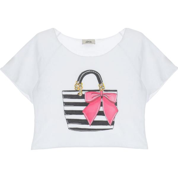 t-shirt Dixie bianco con stampe