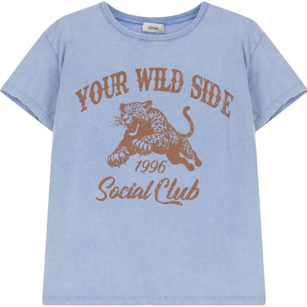 t-shirt Dixie blu con stampe