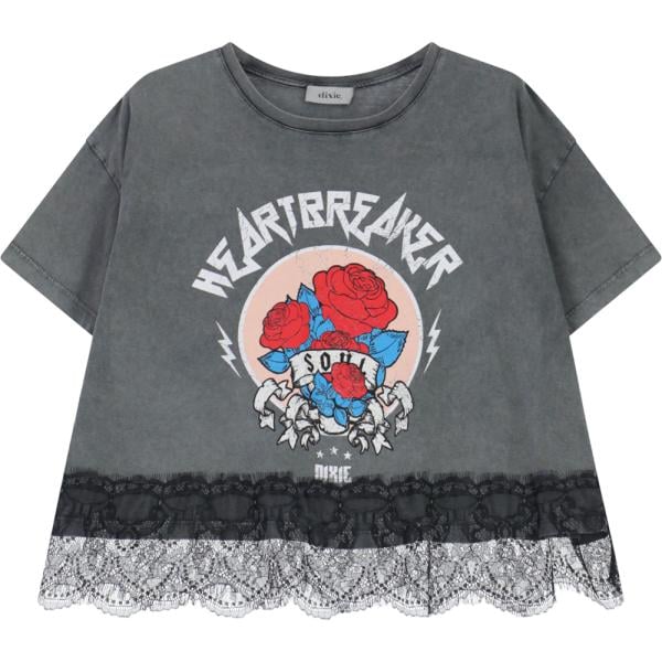 t-shirt Dixie grigio con stampe