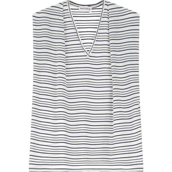 top Dixie bianco a righe