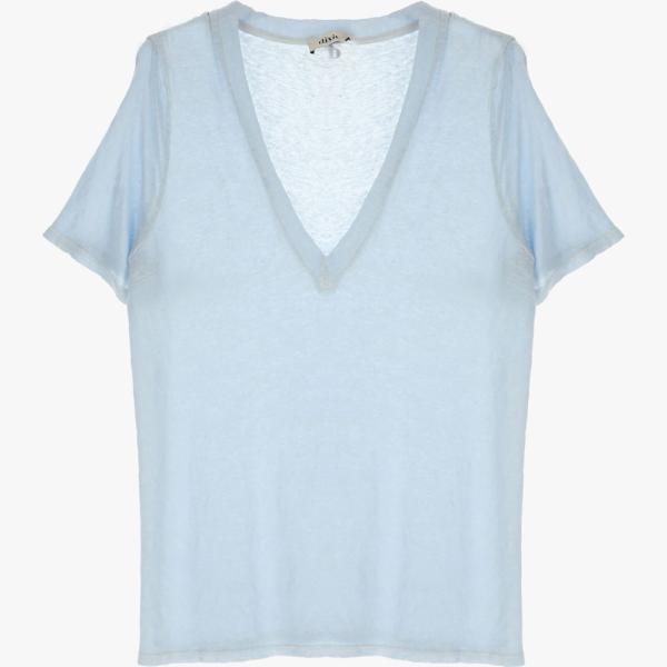 t-shirt Dixie blu tinta unita