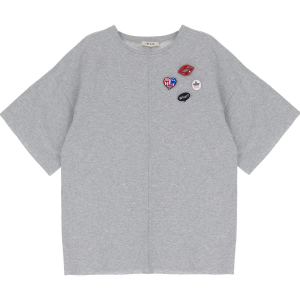 t-shirt Dixie grigio tinta unita