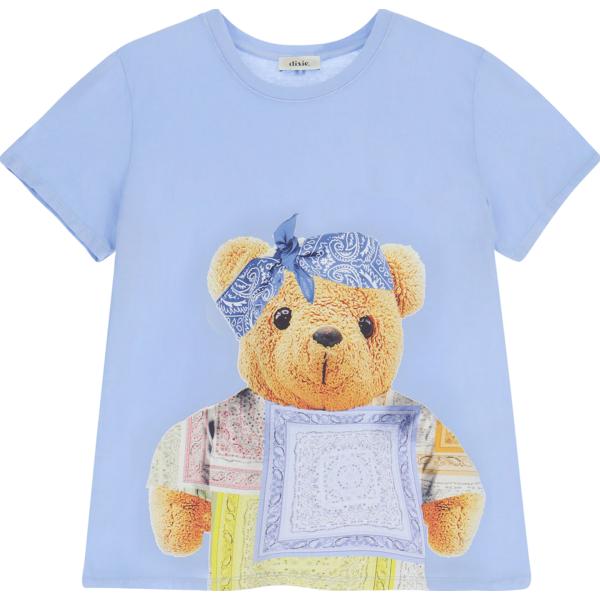 t-shirt Dixie blu con stampe