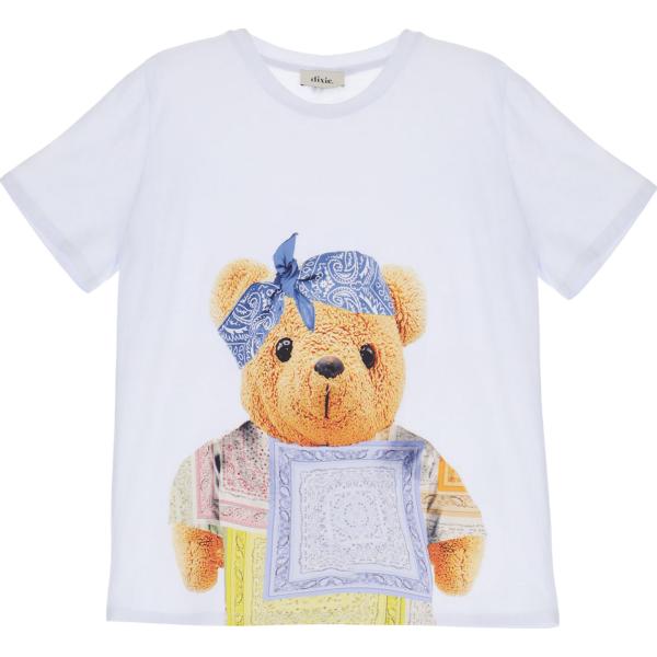 t-shirt Dixie bianco con stampe
