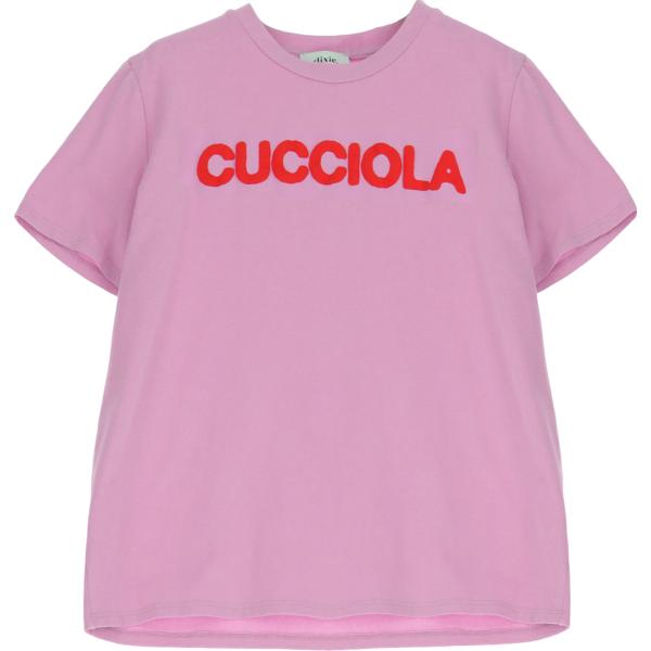 t-shirt Dixie rosa con stampe
