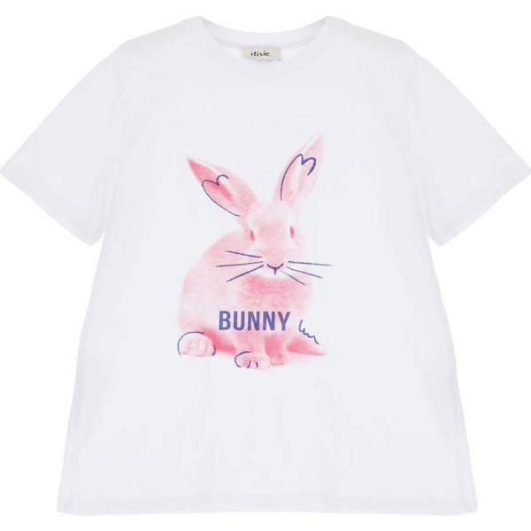 t-shirt Dixie bianco con stampe