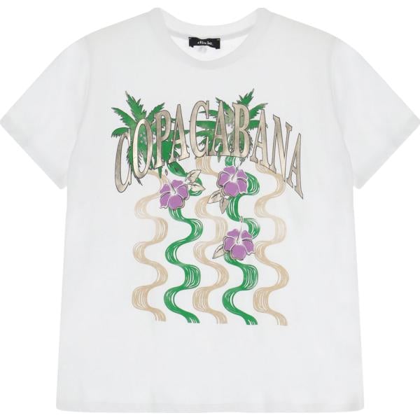 t-shirt Dixie bianco con stampe