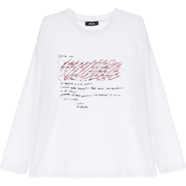 t-shirt Dixie bianco con stampe