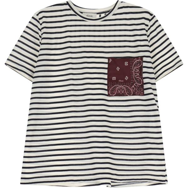 t-shirt Dixie grigio a righe