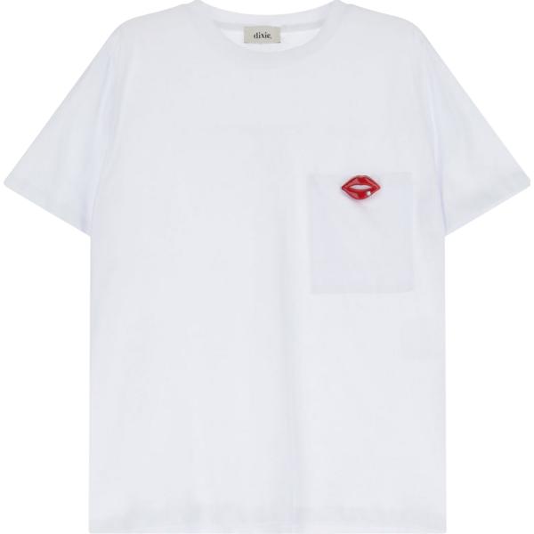 t-shirt Dixie bianco