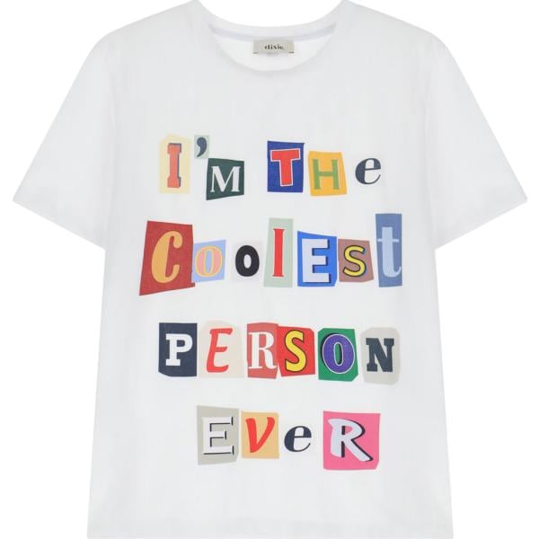 t-shirt Dixie bianco con stampe