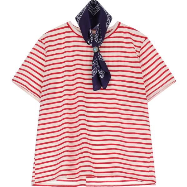 t-shirt Dixie rosa a righe