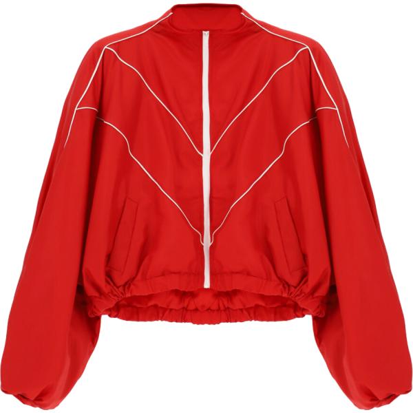 Bomber da donna in rosso classico corto con zip Dixie