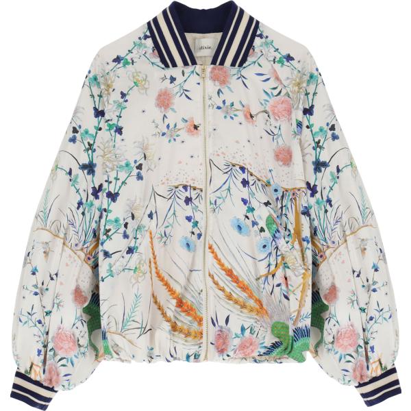 bomber Dixie bianco a fiori