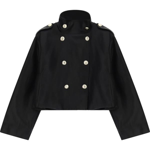 Giacca da donna in nero pece con spalline corto Dixie