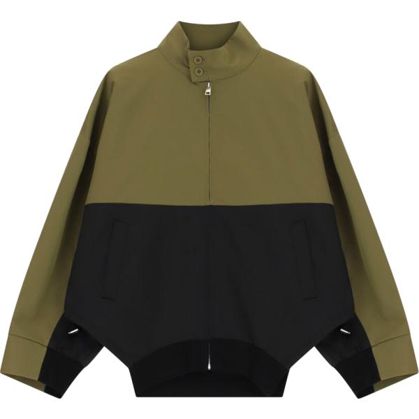 Bomber da donna in marrone scuro collo a dolcevita con zip Dixie