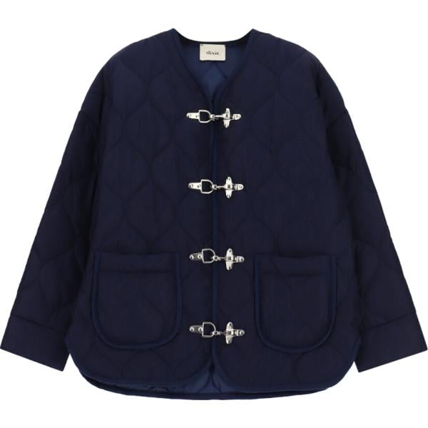 Giacca soprabito da donna in blu scuro girocollo Dixie