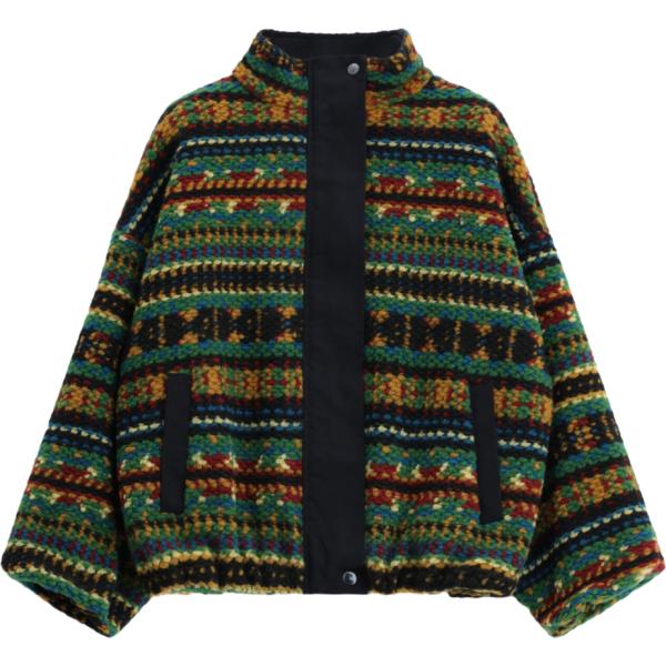 Bomber da donna in nero pece con zip Dixie