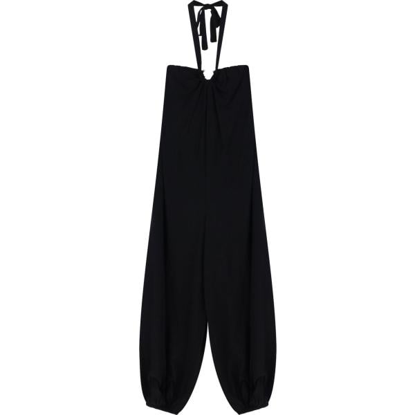 tuta da donna in nero pece con scollo Dixie