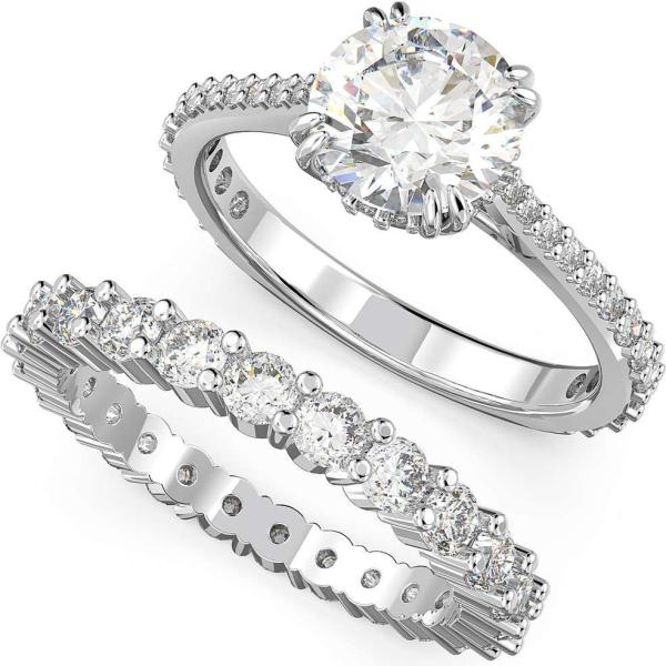 anelli Swarovski bianco