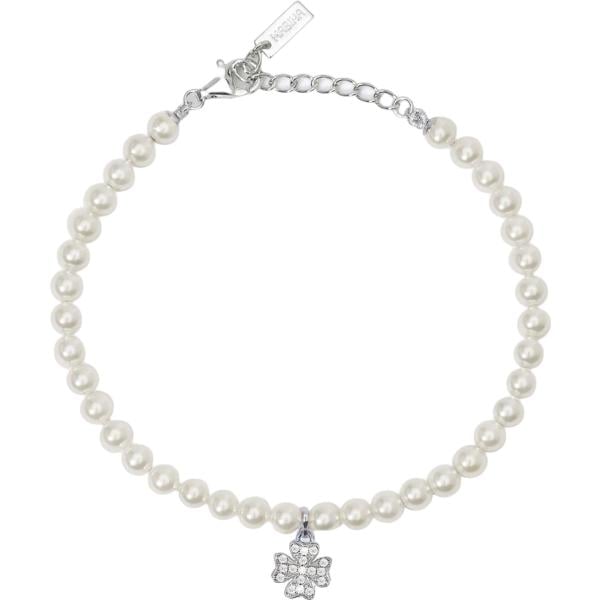 braccialetti con ciondoli Mabina Gioielli bianco