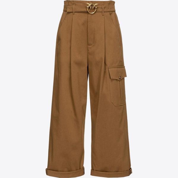 pantaloni cargo Pinko marrone