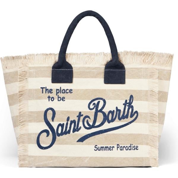 borse a spalla Mc2 Saint Barth marrone a righe