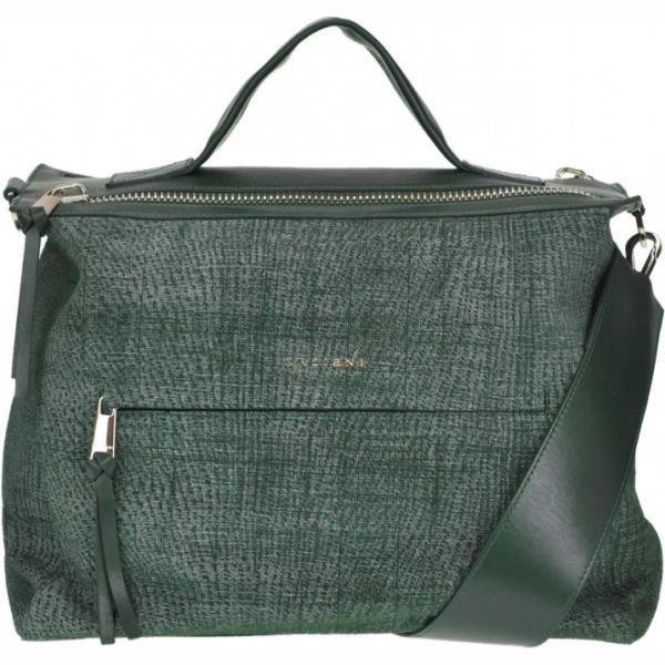 Borsa a tracolla con manico tweed con zip made italy con scomparti Orciani