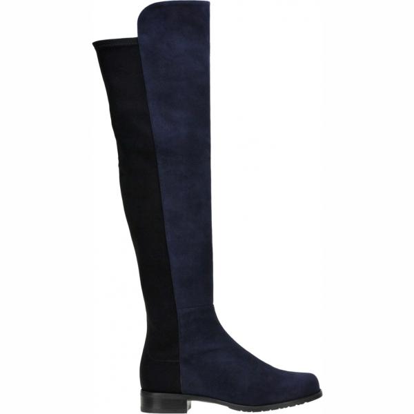 Stivali effetto scamosciato con punta tonda in tessuto tecnico elasticizzato Stuart Weitzman