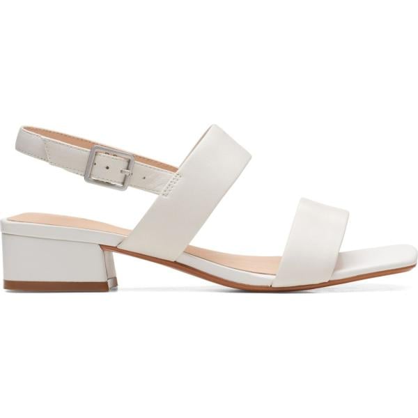 sandali in pelle Clarks bianco