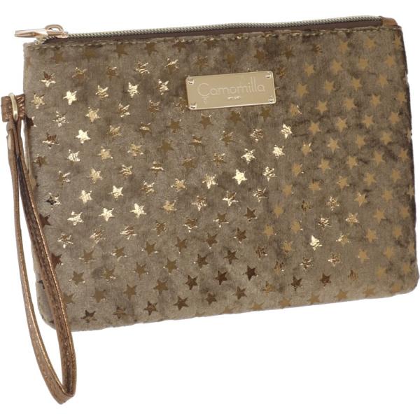 pochette Camomilla Milano marrone con stampe