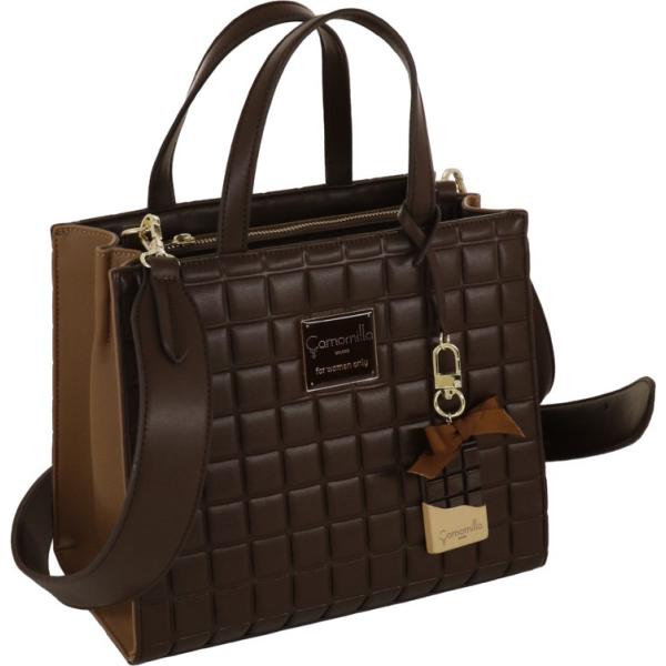 borse a mano Camomilla Milano marrone con stampe