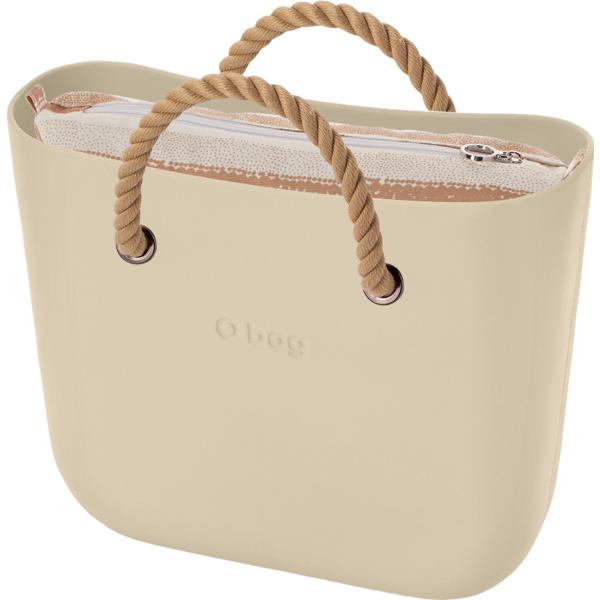 borse a spalla O bag marrone con stampe