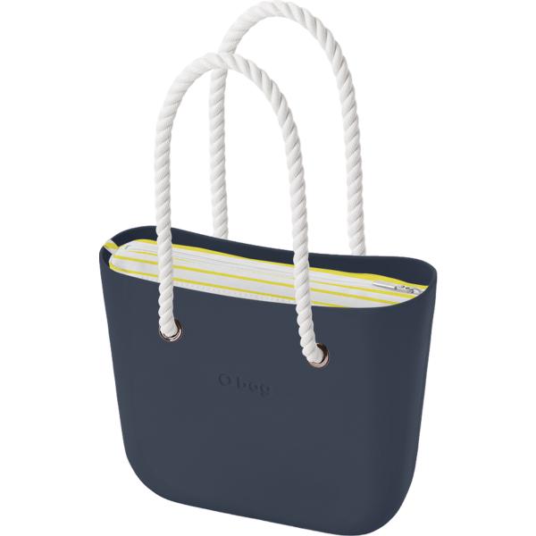 borse a spalla O bag blu a righe