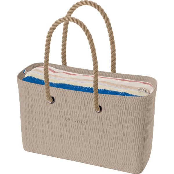 borse a spalla O bag marrone con stampe