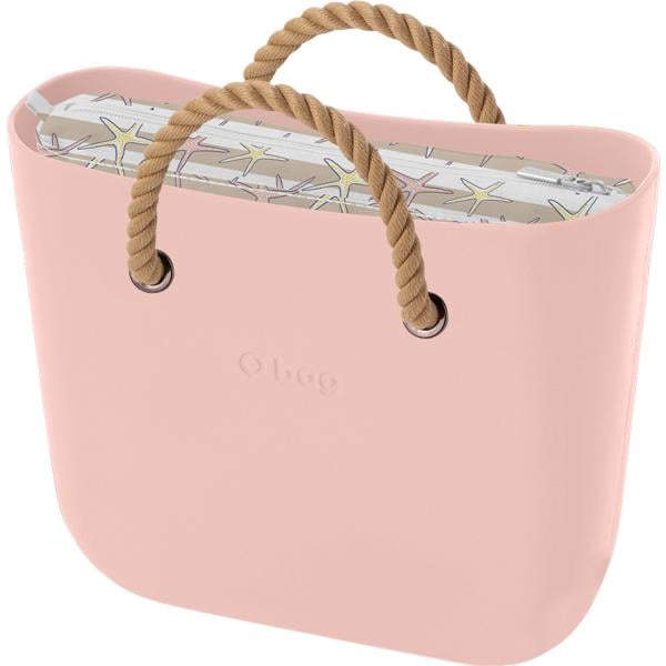 borse a spalla O bag rosa con stampe