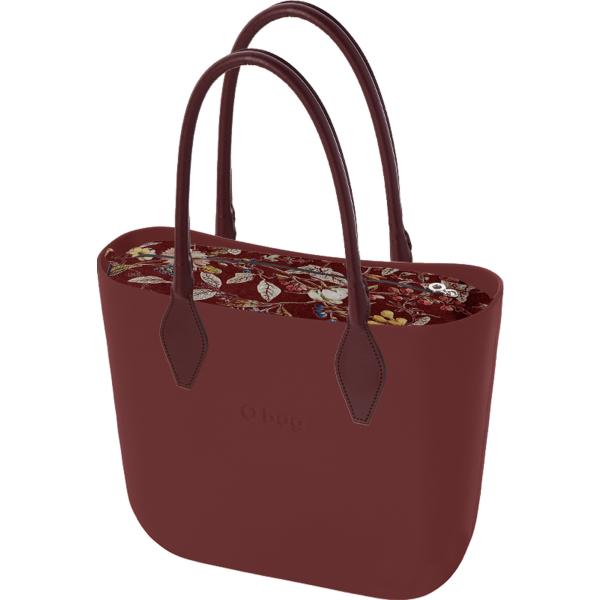 borse a spalla O bag rosso a fiori