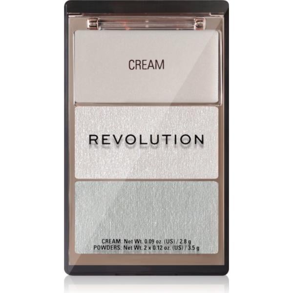 Blush da donna in bianco neve con glitter Revolution Revolution
