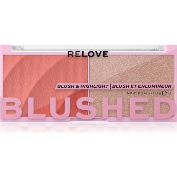 Blush da donna in bianco neve con glitter Revolution Relove