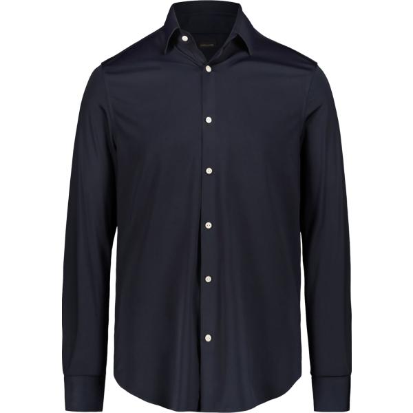 camicie Doppelganger blu tinta unita