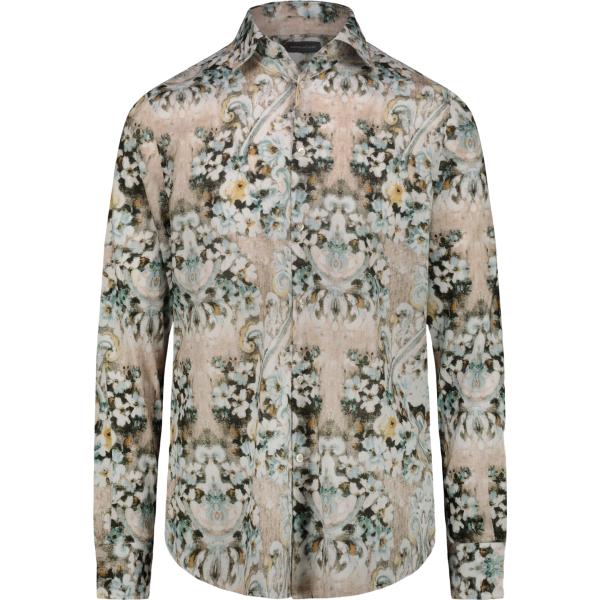 camicie Doppelganger verde con stampe