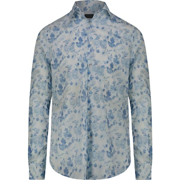 camicie Doppelganger grigio con stampe
