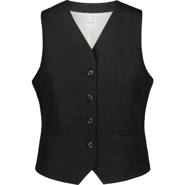 gilet Doppelganger nero tinta unita